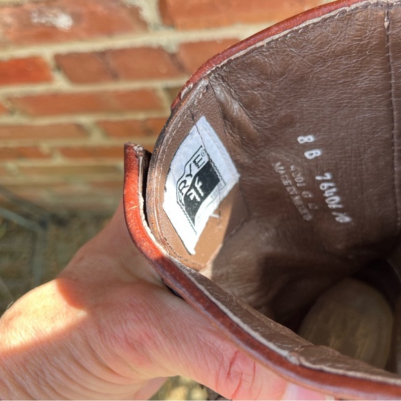 Frye Jenna Disc Short Leather Boots Brown 8 - Picture 10 of 13